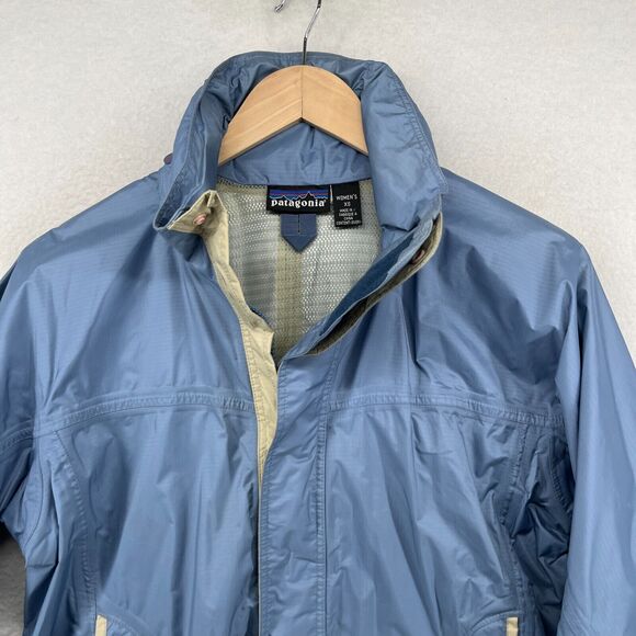 PATAGONIA Rain Jacket Womens XS Refugitive Windbreaker Ripstop Mesh Lined Blue - Picture 4 of 14